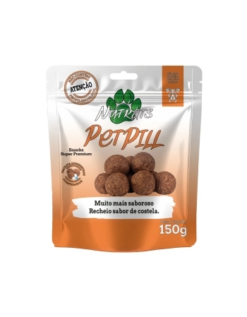 SNACKS NUTRATS STICKS RECHEADOS PETPILL 150 GR DISPLAY C/6 CX C/ 4
