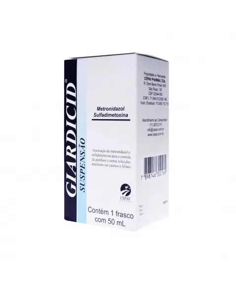 GIARDICID SUSPENSÃO 50 ML